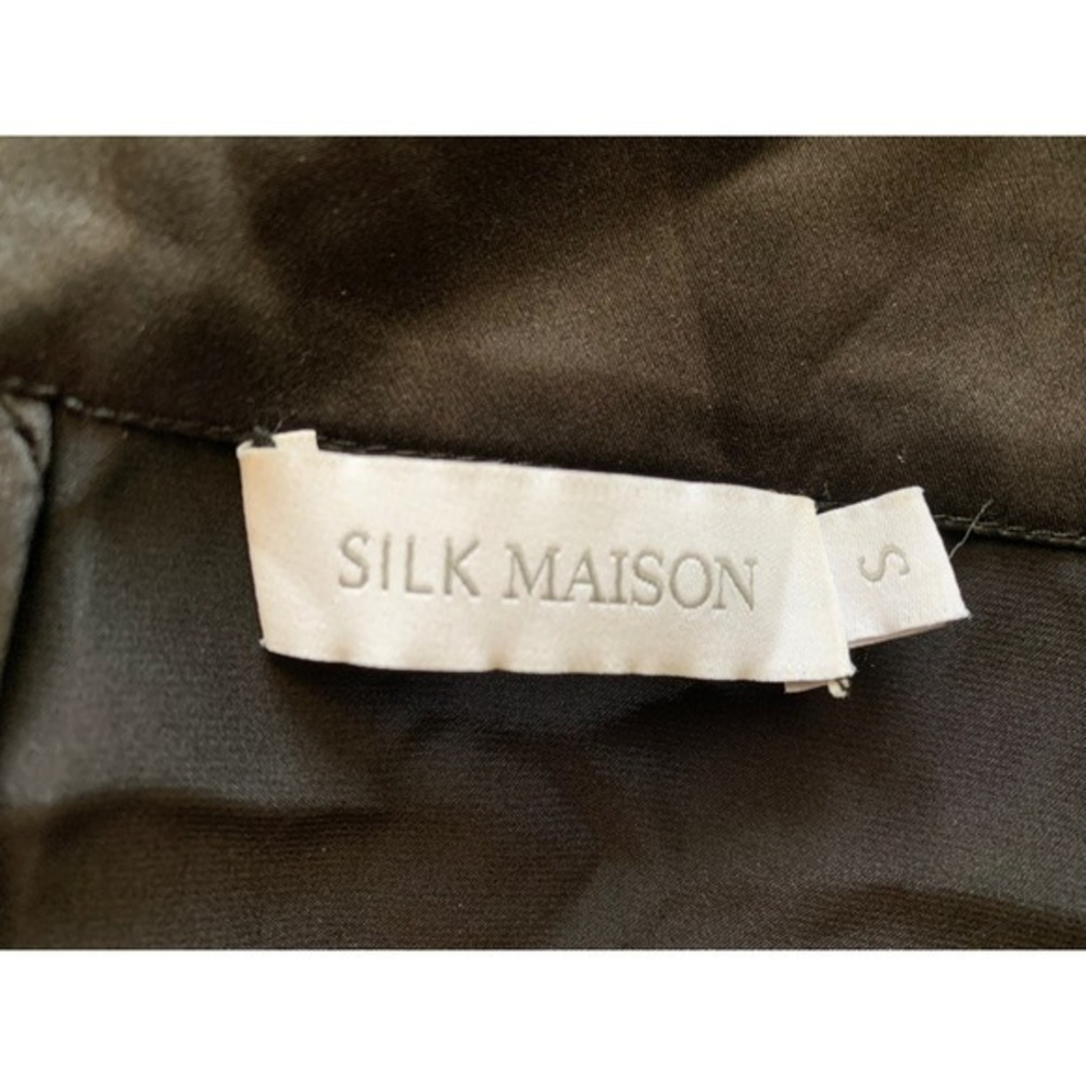 Glam Mob Wife Silk Maison Black Halter  Jumpsuit Elegant Evening Chic -S - Picture 7 of 8